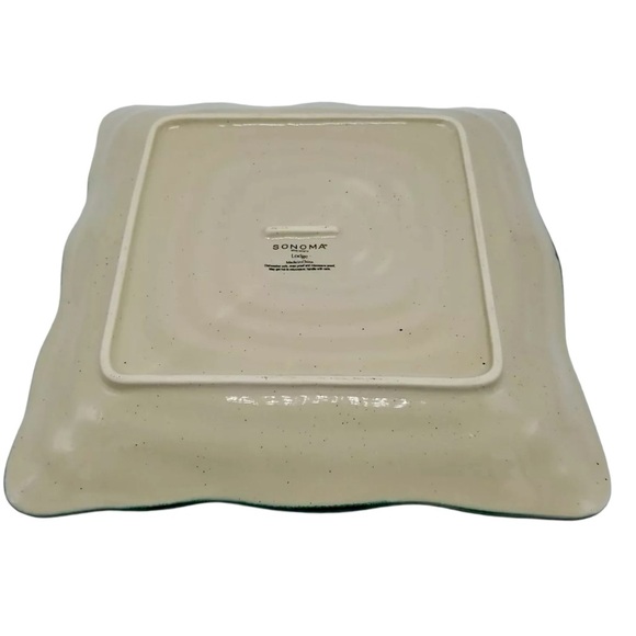 Vtg SONOMA life+style ‘Lodge’ Large Square 11" Serving Platter Winter Holiday - Picture 6 of 7